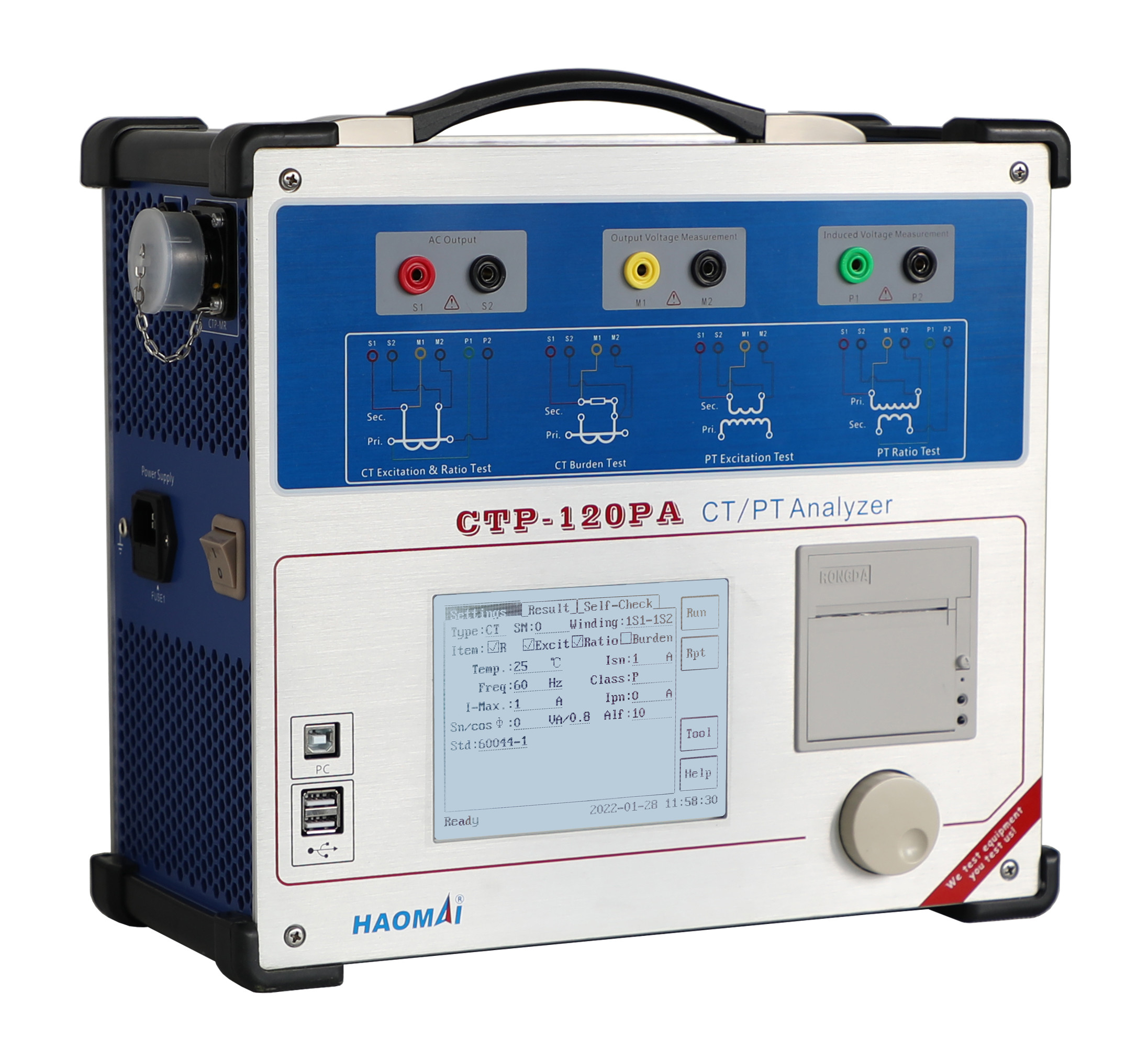 9kg Multitap CT PT Current Transformer Analyzer IEC Test Standard